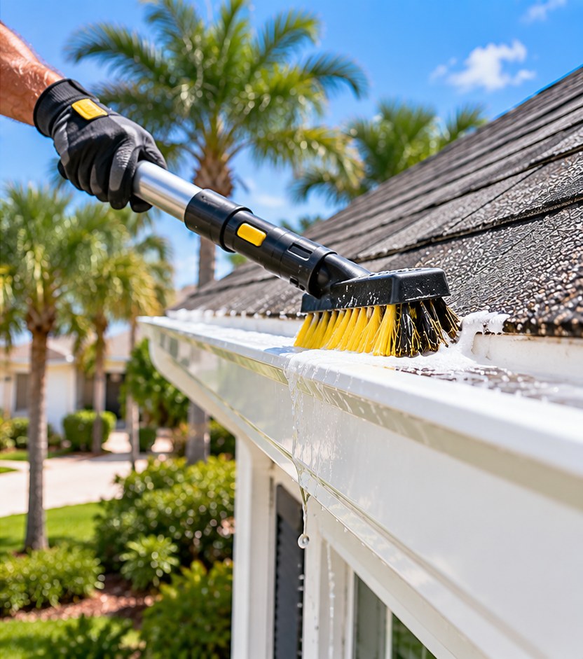 Gutter brightening in Lake Worth Beach, FL