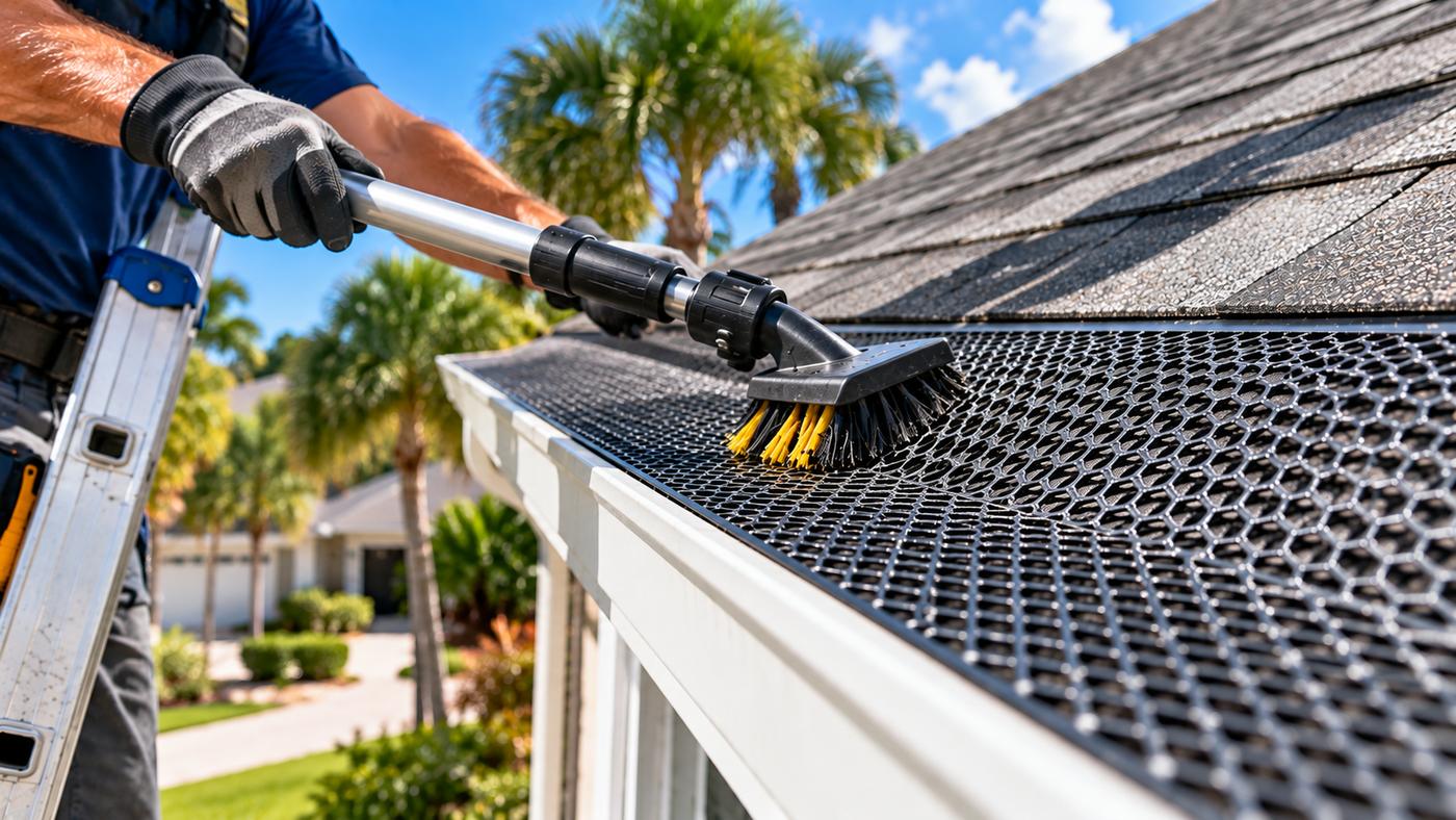 Gutter guard cleaning in Lake Worth Beach, FL